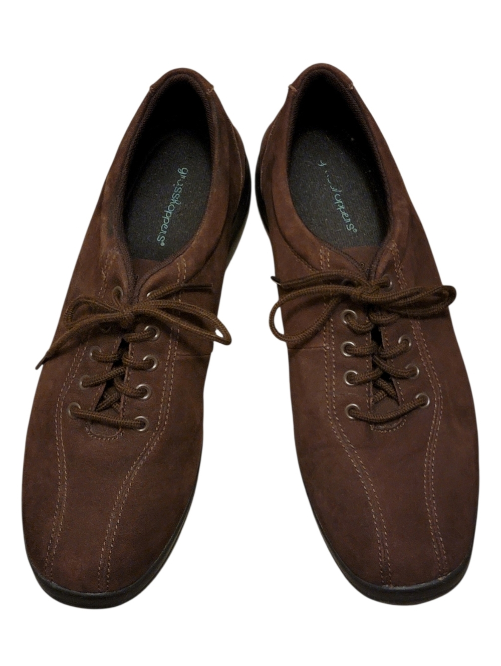 Grasshoppers Brown Suede Lace-Up Derby Shoes